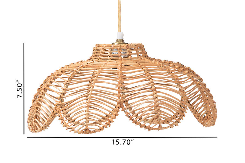 Makoto Natural Rattan Pendant Lampshade Baxton