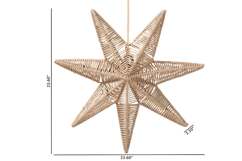 Kresna Handwoven Jute Pendant Lampshade Baxton