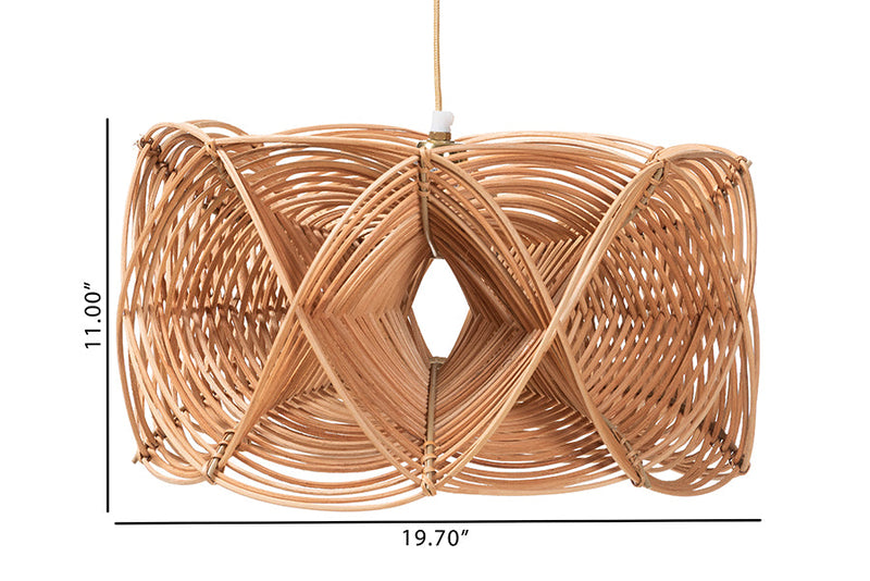 Jia Natural Rattan Pendant Lampshade Baxton