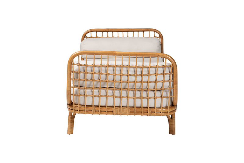 Adita Handwoven Natural Rattan Daybed with Cushion Baxton