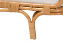 Adita Handwoven Natural Rattan Daybed with Cushion Baxton