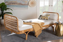 Adita Handwoven Natural Rattan Daybed with Cushion Baxton