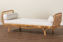 Adita Handwoven Natural Rattan Daybed with Cushion Baxton