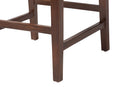 Delilah Handwoven Seagrass Bar Stool with Mahogany Wood Frame Baxton