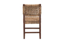 Delilah Handwoven Seagrass Dining Chair with Mahogany Wood Frame Baxton
