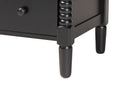 Bernice Farmhouse Black Spindle Wood 5-Drawer Chest Baxton