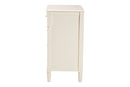 Bernice Farmhouse Ivory Spindle Wood 5-Drawer Chest Baxton
