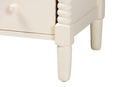Bernice Farmhouse Ivory Spindle Wood 5-Drawer Chest Baxton