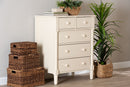 Bernice Farmhouse Ivory Spindle Wood 5-Drawer Chest Baxton