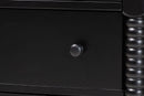 Bernice Farmhouse Black Spindle Wood 7-Drawer Dresser Baxton