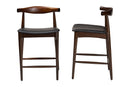 Marquetterie Counter Stool Set of 2 Baxton