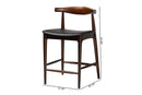 Marquetterie Counter Stool Set of 2 Baxton