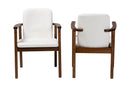 Mariette Boucle Upholstered Dining Chair Set of 2 Baxton