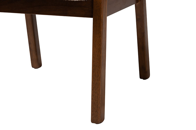 Mariette Boucle Upholstered Dining Chair Set of 2 Baxton