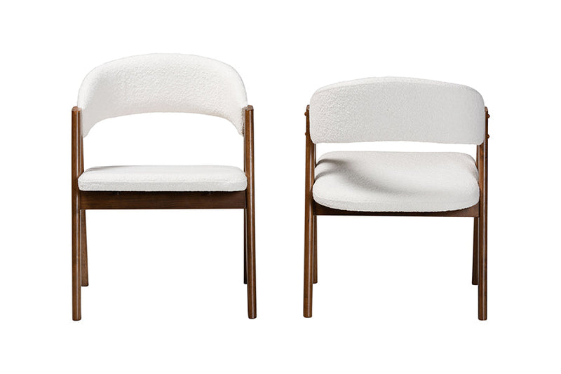 Winslow Boucle Upholstered Dining Chair Set of 2 Baxton
