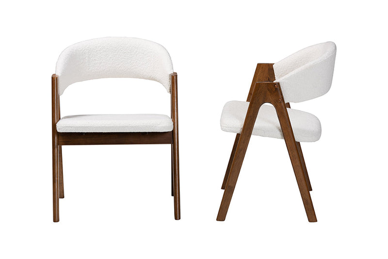 Winslow Boucle Upholstered Dining Chair Set of 2 Baxton
