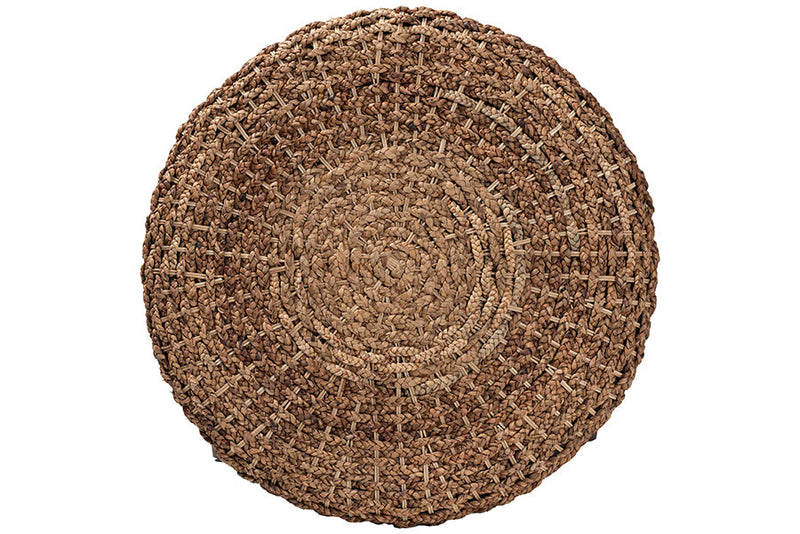Tabitha Handwoven Seagrass Storage Ottoman w/Lift Top Lid Baxton