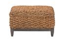 Tabitha Handwoven Seagrass Storage Ottoman with Lift Top Lid Baxton