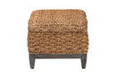 Tabitha Handwoven Seagrass Storage Ottoman with Lift Top Lid Baxton