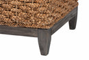 Tabitha Handwoven Seagrass Storage Ottoman with Lift Top Lid Baxton