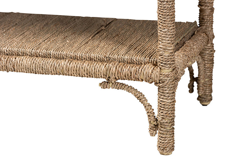 Eamon Handwoven Seagrass Console Table Baxton
