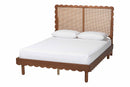 Nevada Scalloped Platform Bed, Queen Size Baxton
