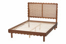 Nevada Scalloped Platform Bed, Queen Size Baxton