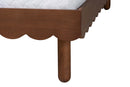 Nevada Scalloped Platform Bed, Queen Size Baxton