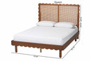 Nevada Scalloped Platform Bed, Queen Size Baxton