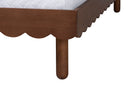Nevada Scalloped Bed Frame, Queen Size Baxton