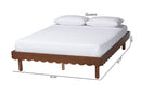 Nevada Scalloped Bed Frame, Queen Size Baxton