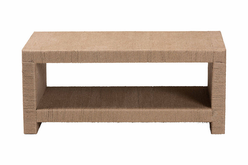 Cady Handwoven Jute Coffee Table Baxton