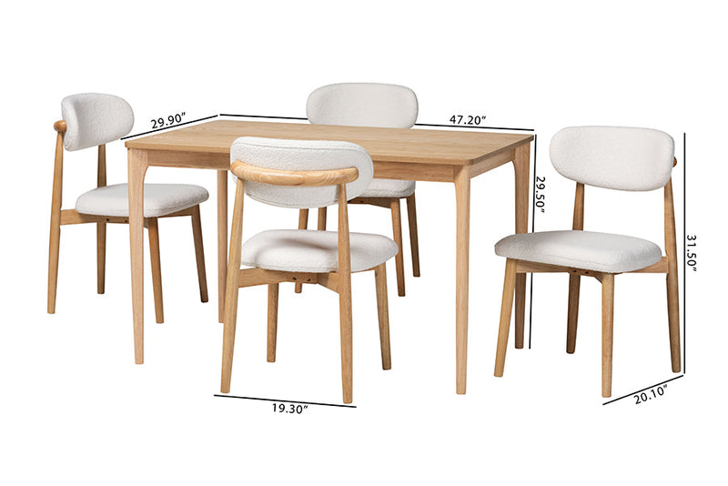 Walthard 5-Piece Dining Set Baxton