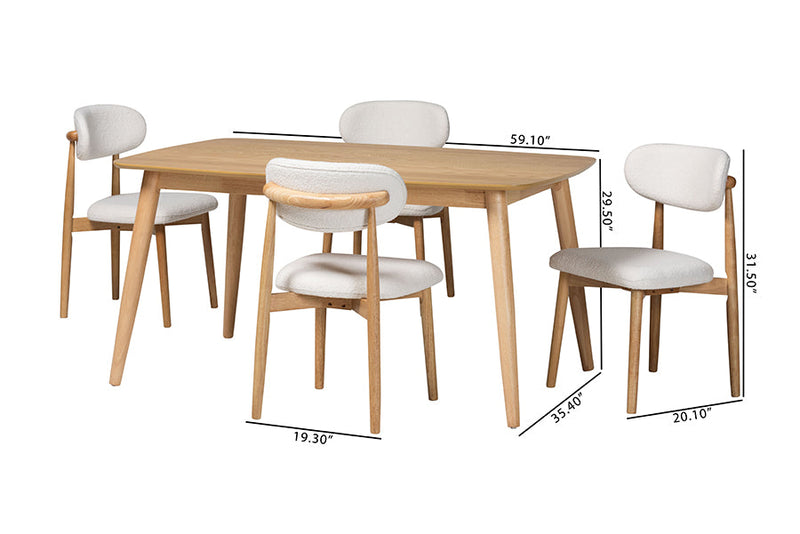 Fenicia 5-Piece Dining Set Baxton