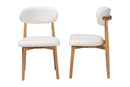 Walthard Boucle Upholstered Dining Chair Set of 2 Baxton