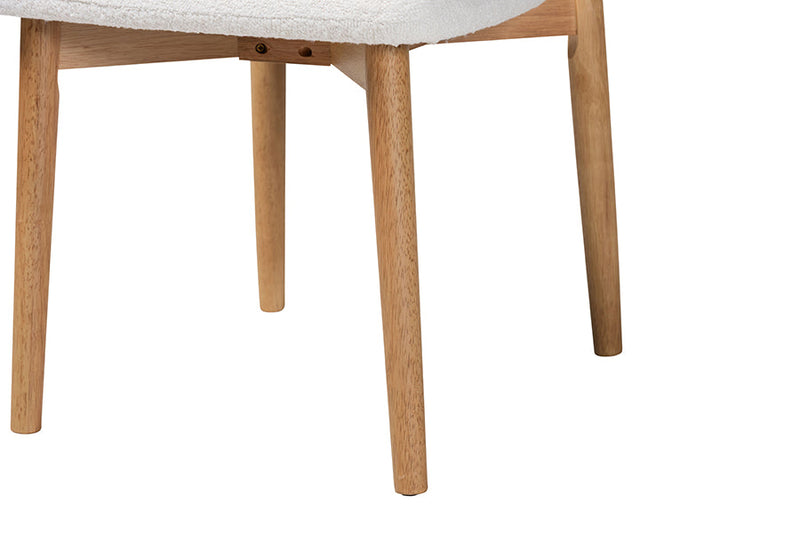 Walthard Boucle Upholstered Dining Chair Set of 2 Baxton