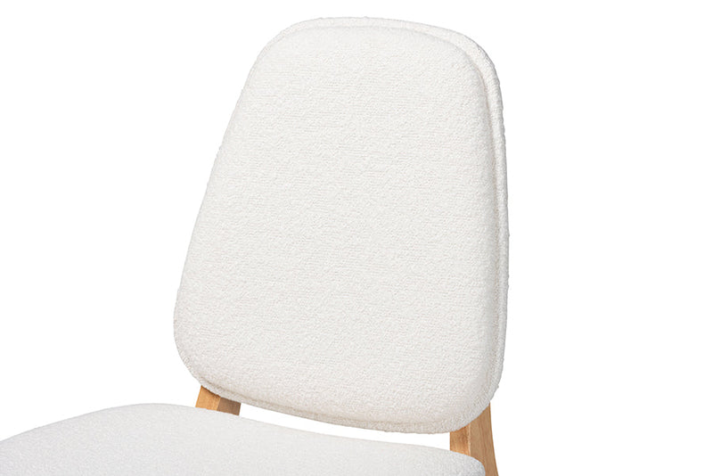 Caelan Boucle Upholstered Dining Chair Set of 2 Baxton