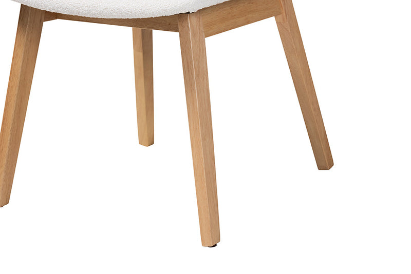 Caelan Boucle Upholstered Dining Chair Set of 2 Baxton