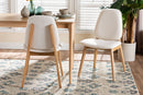 Caelan Boucle Upholstered Dining Chair Set of 2 Baxton