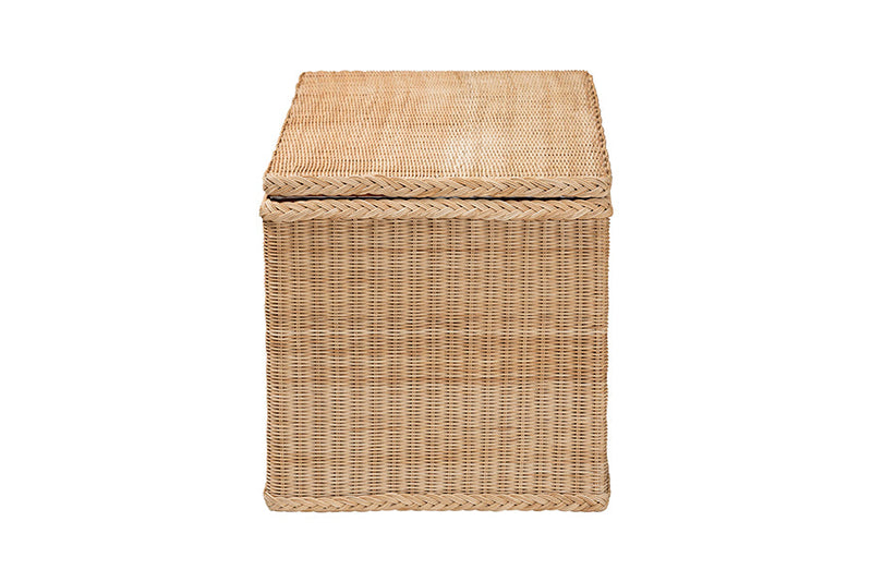 Chabela Braided Natural Rattan Chest with Lift-top Lid Baxton