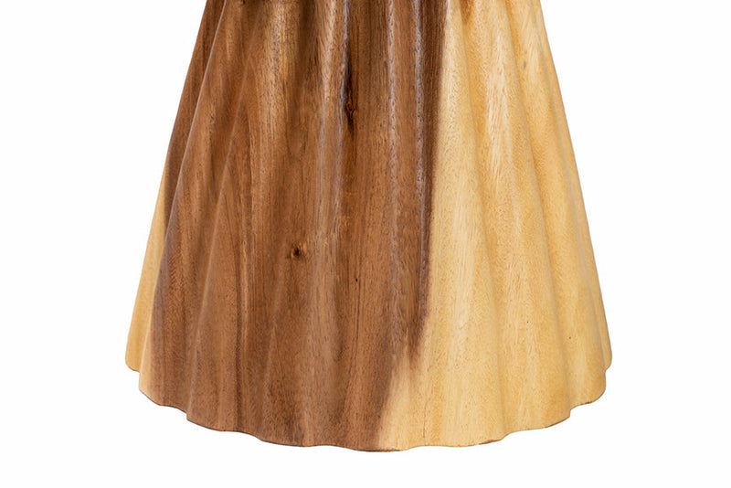 Adede Hand-carved Suar Wood Side Table Baxton