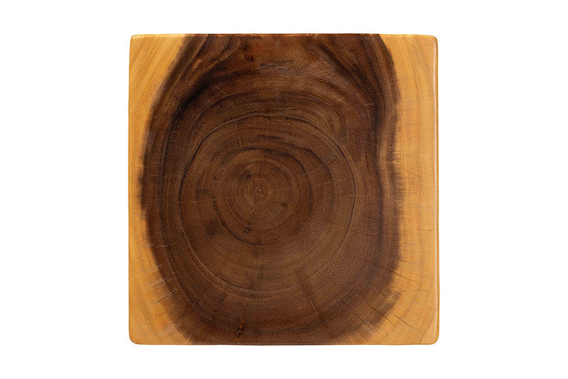 Scotlyn Hand-carved Suar Wood Side Table Baxton