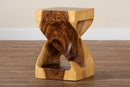 Scotlyn Hand-carved Suar Wood Side Table Baxton