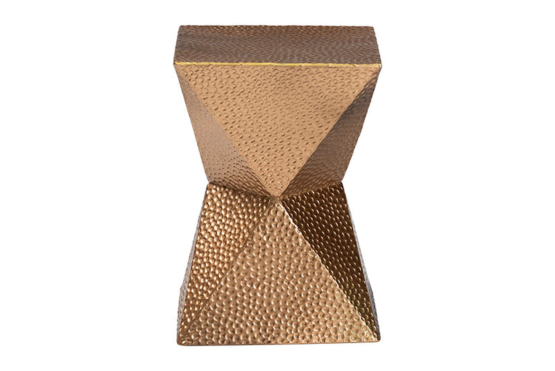 Okinawa Textured Metal Accent Table Baxton