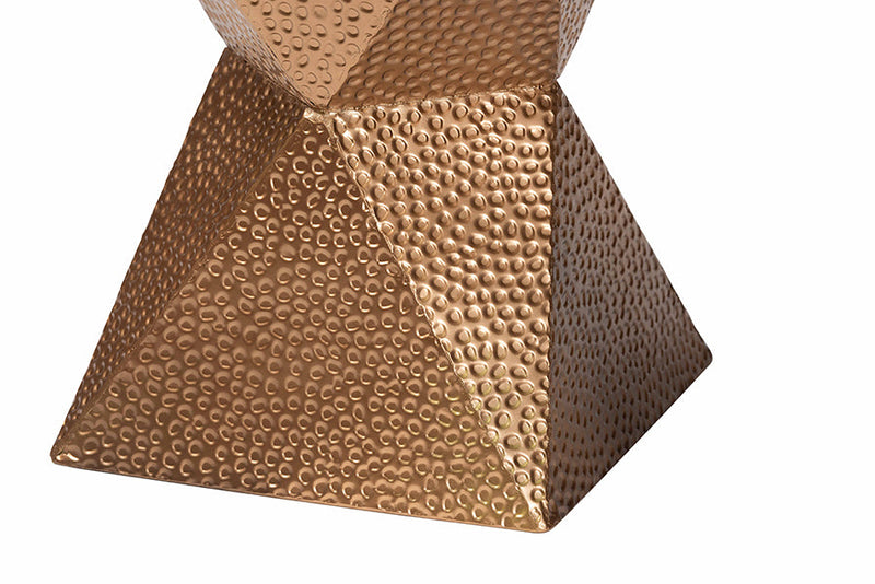 Okinawa Textured Metal Accent Table Baxton