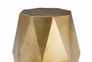 Rashtin Geometric Bronze Metal Accent Table Baxton