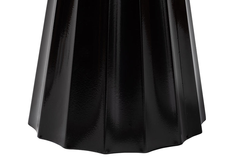 Wrenley Metal Scalloped Side Table Baxton