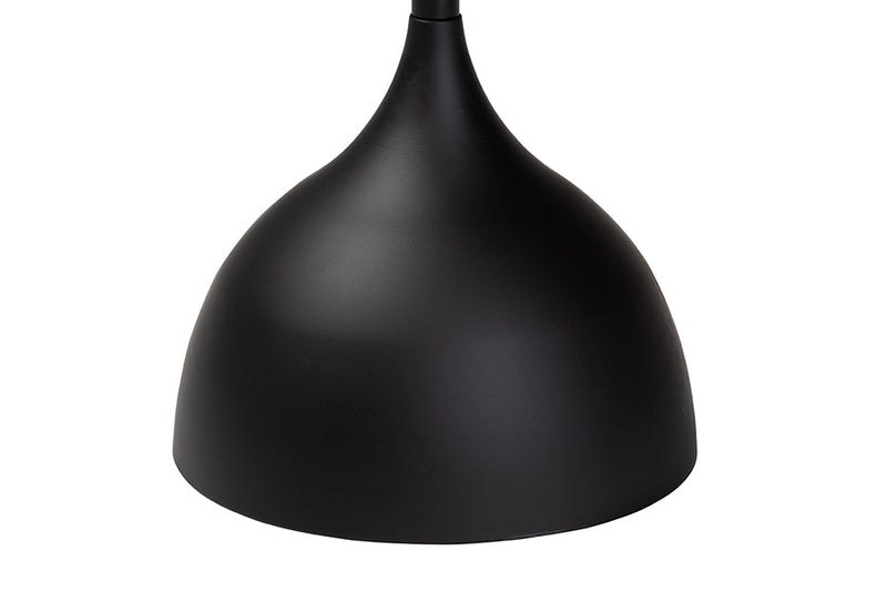 Virden Black Metal Pedestal Side Table Baxton