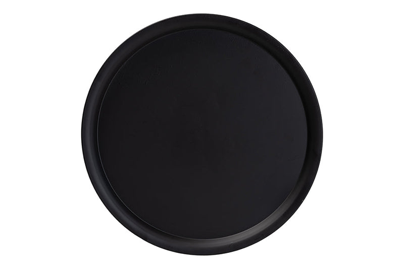 Virden Black Metal Pedestal Side Table Baxton