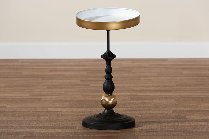 Kaede Round Accent Side Table Baxton